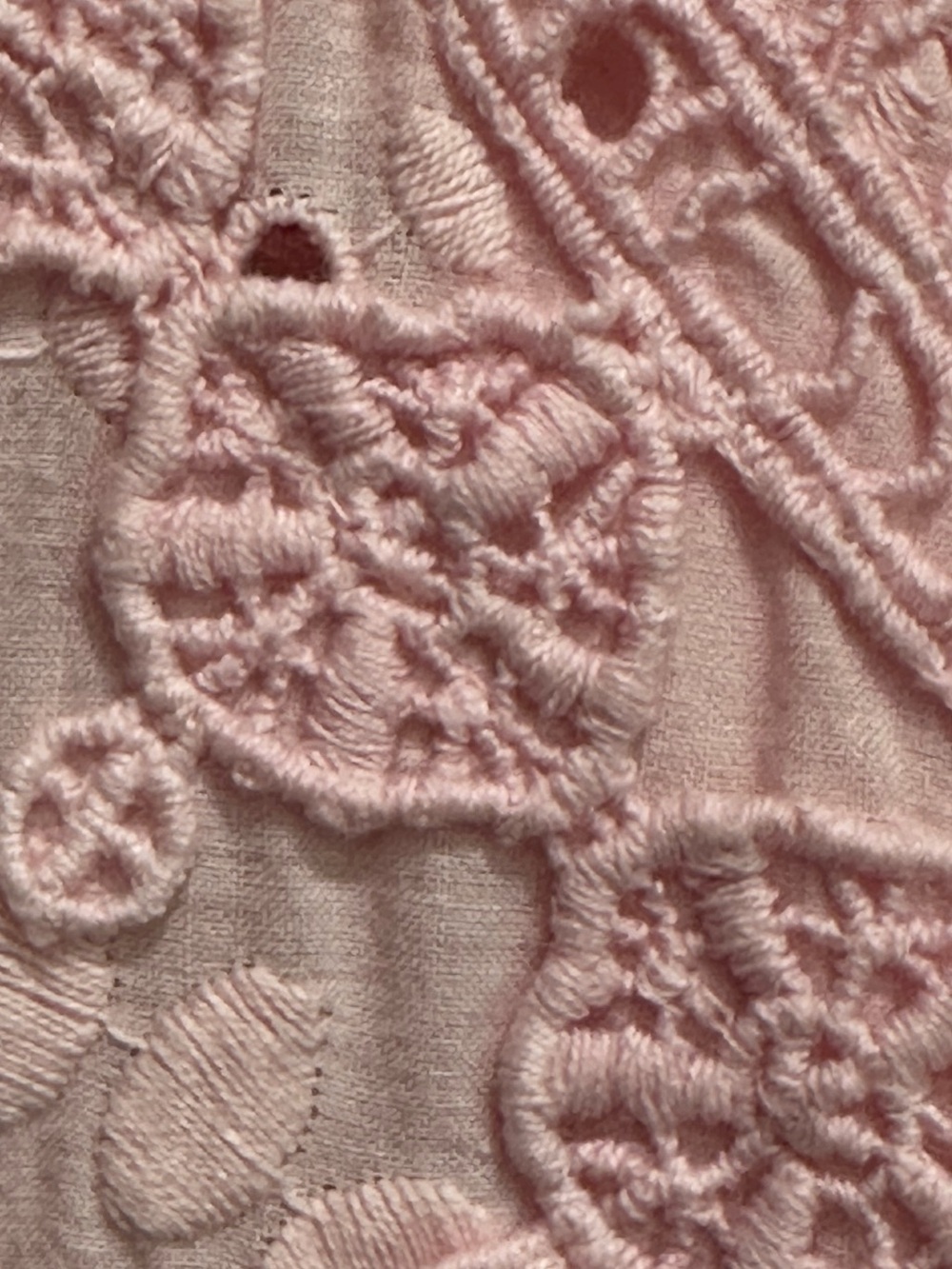 Calypso St. Barth Rondinara Pink Eyelet Crochet Tunic Dress - Women Sz M Resort - Picture 7 of 16
